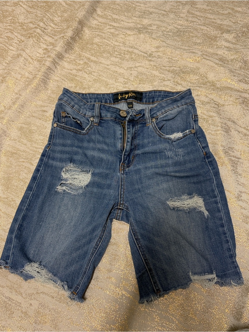 Indigo Rein Distressed Blue Boyfriend Jeans